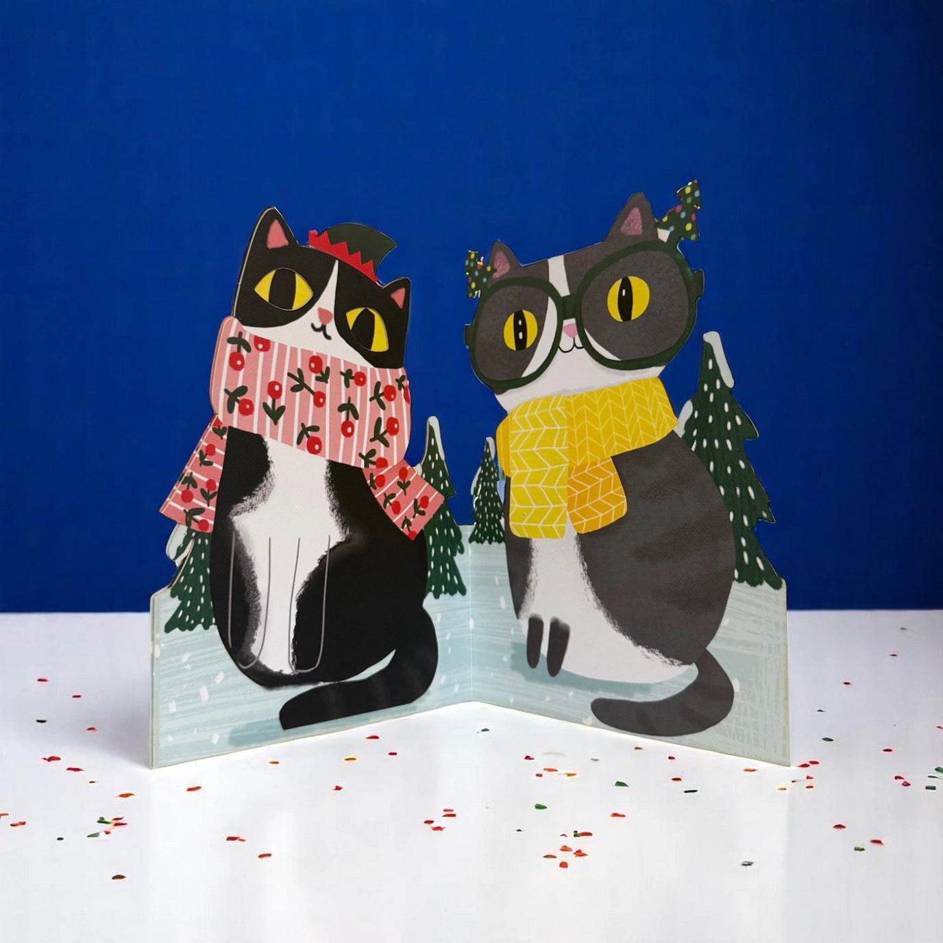 Kaart Bewegende Kat Kerst - Afbeelding 2