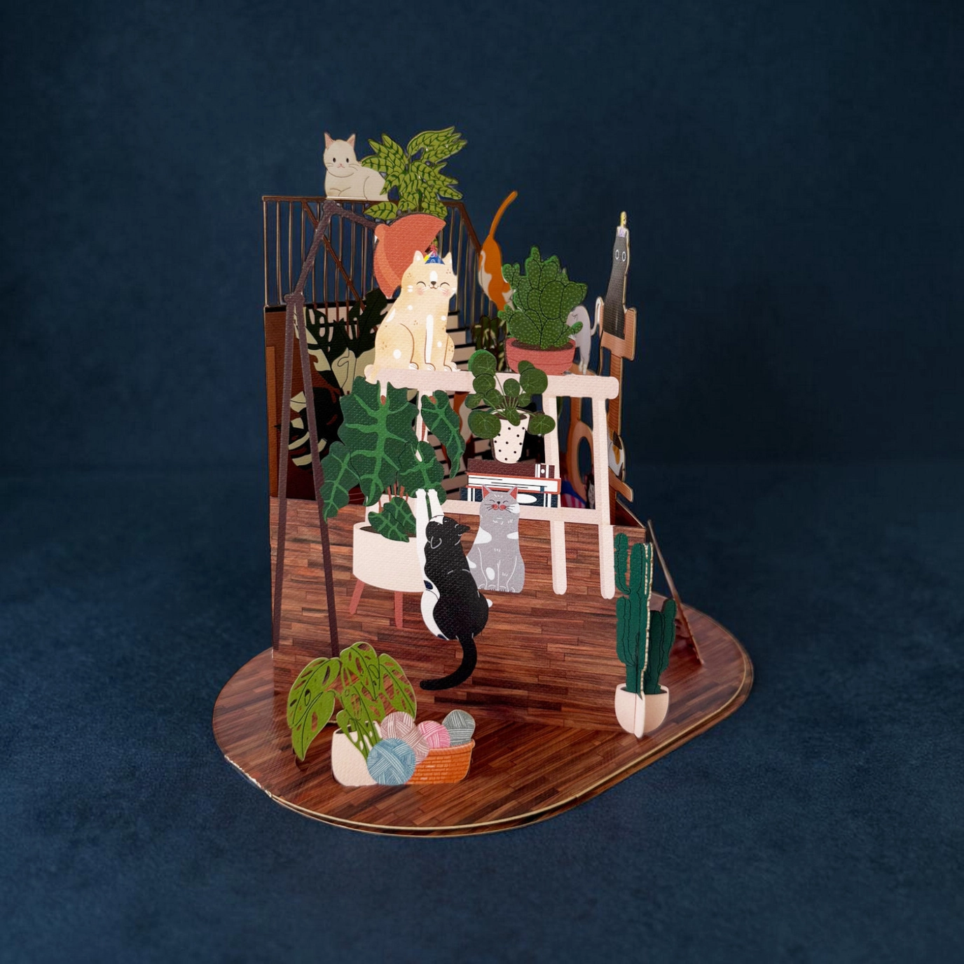 Pop-up Kaart Katten & Planten - Afbeelding 2