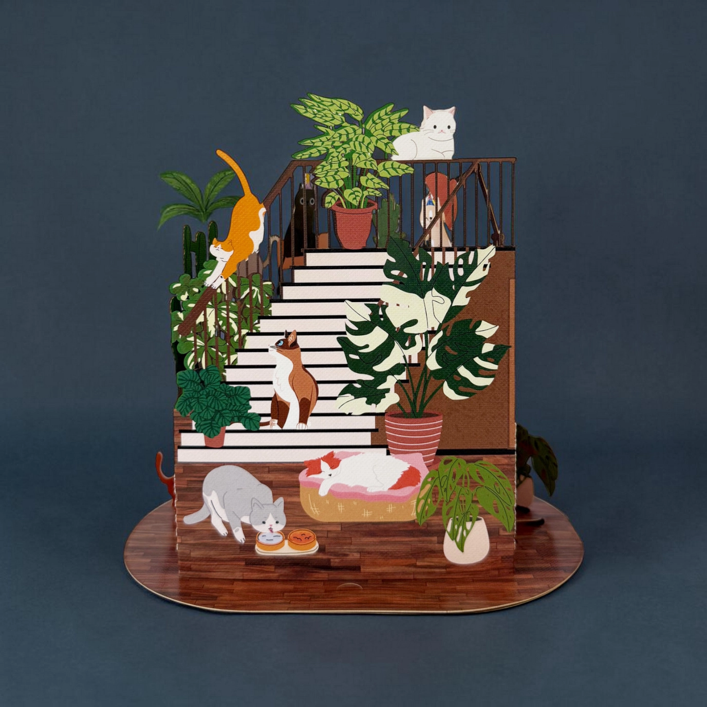 Pop-up Kaart Katten & Planten - Afbeelding 4