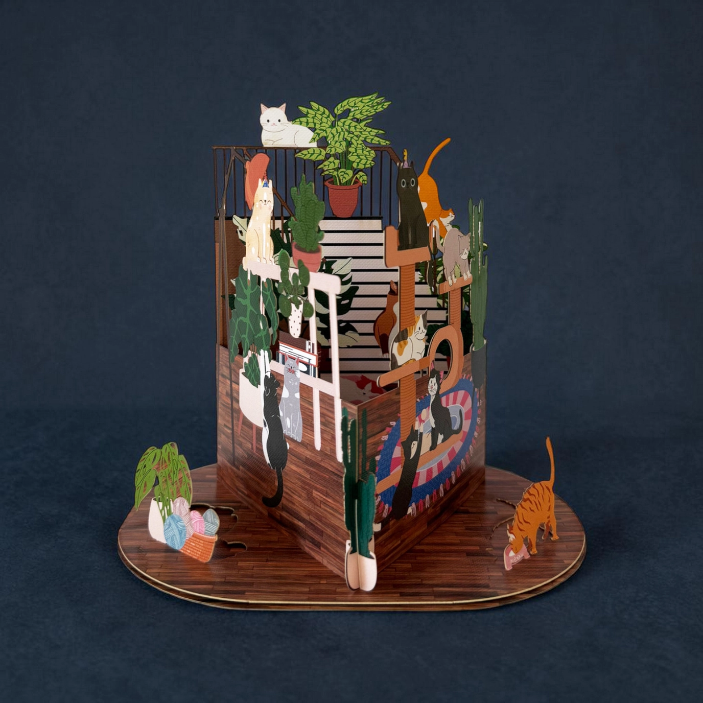 Pop-up Kaart Katten & Planten - Afbeelding 5